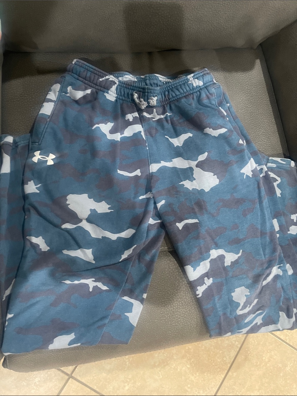 Under Armour Blue Camouflage Kids Sweatpants